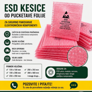 ESD kese od pucketave folije (antistatik bubble kese)
